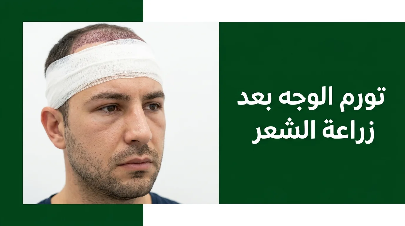 تورم الوجه بعد زراعة الشعر